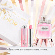 迪奧DIOR花漾潤(rùn)唇禮盒套裝(淡香水+潤(rùn)唇膏001)口紅生日禮物送女友
