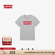 Levi's李維斯情侶美式寬松印花簡(jiǎn)約舒適潮流純棉圓領(lǐng)短袖T恤情侶衣櫥 灰色 002A0-0003 L