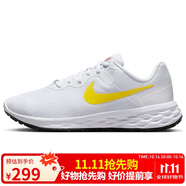 耐克NIKE馬拉松跑步鞋女REVOLUTION 6 NEXT運動鞋DC3729-105白黃36