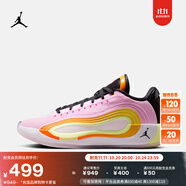 耐克喬丹東契奇男子實(shí)戰(zhàn)籃球鞋夏季新款官方JORDAN LUKA 4 IB7904 600淺北極粉/黑/歐皮特黃/激光橙 44