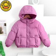 G.duck新款童裝2025新款面包服兒童短冬裝男童女童知款加厚絨服羽絲外套 洋紅色 100 cm
