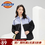 dickies 夾克 氣質(zhì)拼接時尚寬松版型外套上衣夾克010232 黑色 L