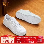 361°運(yùn)動(dòng)男鞋秋冬季學(xué)生復(fù)古厚底增高小白休閑板鞋子男672426615-1