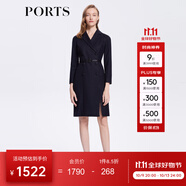 PORTS寶姿女裝長(zhǎng)袖OL風(fēng)職場(chǎng)收腰連衣裙ALN9D030JCF036 丈青-2 XL (10)