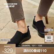 斯凱奇（Skechers）男鞋運動(dòng)休閑鞋回彈一腳蹬懶人鞋緩震舒適健步鞋 黑色 894181-BBK 全 43.5