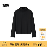森馬（Semir）森柔毛衫|毛衣女基礎款高領(lǐng)緊身2024冬季純色套頭衫109724107011