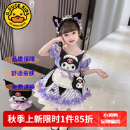 G.DUCKKIDS童裝洛麗塔公主裙兒童連衣裙夏季蓬蓬裙女童裙子庫洛米萬圣節(jié)服裝 單件短袖紫色裙子 110 尺碼4~5歲【100-110cm】cm
