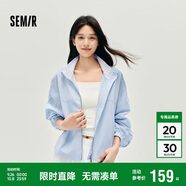 森馬（Semir）外套女秋短款蕾絲寬松蝙蝠袖棉麻立領2025小清新夾克10A525108002