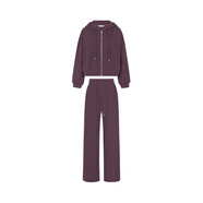 美洋（MEIYANG）【硬核防風(fēng)系列】漿果莓防風(fēng)套裝 連帽上衣/半裙/長(cháng)褲 紫紅色（外套+休閑褲常規版） M