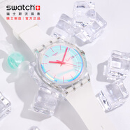 斯沃琪（Swatch）瑞士手表 炫白極光2.0 簡(jiǎn)約節(jié)日禮物男女時(shí)尚腕表 SO29K704-S14