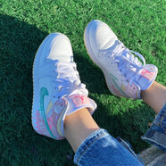 耐克（NIKE）官方aj女鞋 air jordan 1 女鞋春季新款aj1中幫板鞋潮休閑籃球鞋 DD1666-100 冰淇淋 36.5