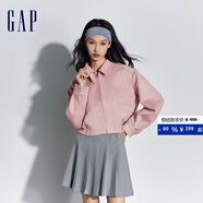 Gap女裝春秋時(shí)尚高領(lǐng)復(fù)古機(jī)車夾克美式翻領(lǐng)外套429388 粉色 XS (155/76A)亞洲尺碼