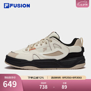 FILAFUSION斐樂(lè)潮牌男鞋BANK II專業(yè)滑板鞋冬新款運(yùn)動(dòng)鞋板鞋 古白色/水泥棕-AC 42