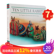 英文原版 Ten Little Rabbits 10只小兔子紙板書 美洲傳統(tǒng)故事 西爾維婭隆 Sylvia Long 兒童啟蒙親子睡前故事繪本 Chronicle . 夢想童趣城