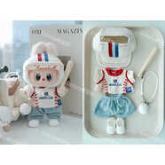 樂(lè )加酷labb六件套含眼鏡鞋子可愛(ài)拉布布搪膠衣服娃衣一代二代三代 (不含娃Baseball棒球六件套:帽子+上衣22  均碼