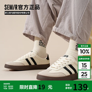 Semir男鞋復(fù)古德訓(xùn)鞋男秋季新款簡(jiǎn)約休閑鞋板鞋男STH243039 米黑 39