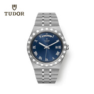 帝舵（TUDOR）皇家 周杰倫同款 瑞士手表 鋼帶藍(lán)盤 雙顯男表 41mm M28600-0005