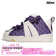 帕拉?。≒ALLADIUM）D.Desirable x Palladium 魔法石系列 刺繡 中幫 板鞋 男款 紫白 紫色/白色 42.5