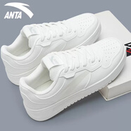 安踏（ANTA）輕松女鞋板鞋2025秋季新款官方正品輕便小白鞋女士低幫運動(dòng)鞋 -2紙莎白 38.5