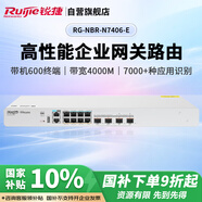 銳捷（Ruijie）企業(yè)網(wǎng)關(guān)路由器RG-NBR-N7406-E 無(wú)公網(wǎng)IP異地組網(wǎng)SD-WAN 免費(fèi)監(jiān)控大屏 帶機(jī)600 帶寬4000M 多WAN口