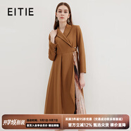 愛特愛冬季新款西裝領(lǐng)顯瘦拼接羊毛呢子連衣裙優(yōu)雅氣質(zhì)女裝7207922 深卡其84 L 165