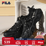 FILA 斐樂官方男鞋貓爪鞋5代老爹鞋運動鞋休閑鞋透氣男 黑-BK 43
