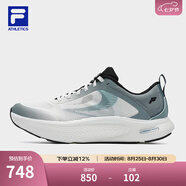 斐樂（FILA）官方男鞋NUVOLE JOG路跑鞋2025夏新款柔云健步鞋運(yùn)動鞋 白中白-OM 42.5