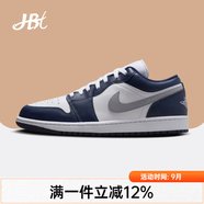 耐克（NIKE）【潮】Air Jordan aj1 Low女鞋板鞋低幫透氣休閑運動耐磨籃球鞋 553560-141（白灰藍） gs 款 37.5