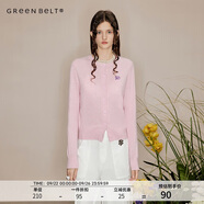 GREEN BELT【100%羊毛】針織開衫女薄款顯瘦短毛衣外套
