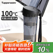 特百惠（Tupperware）茶韻500ML塑料杯男女士學(xué)生夏季運(yùn)動(dòng)水杯子戶外便攜大容量 酷炫黑