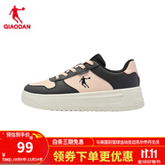 喬丹運動女鞋春夏季透氣情侶空軍一號小白鞋厚底增高學(xué)生休閑減震板鞋 海貝粉/黑色 37
