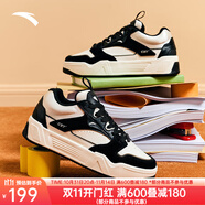 安踏（ANTA）C37|板鞋男鞋秋季復(fù)古增高百搭休閑鞋板鞋運(yùn)動(dòng)鞋 象牙白/黑-2 41