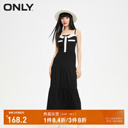 ONLY秋冬時尚V領(lǐng)蛋糕裙吊帶中長款連衣裙女|123407018 H1Z 黑色BLACK XL 175/92A