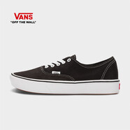 VANS范斯官方 升級款Comfy Authentic緩震經(jīng)典帆布鞋 黑色  35 