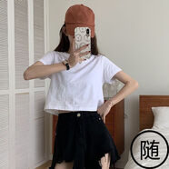 芊綢大碼女裝歐美風(fēng)大版t恤女中長款字母印花寬松百搭洋氣質(zhì)潮流短袖 土黃色-念念有望 S