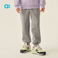 幼嵐（ALLBLU）【不倒絨嵐標褲】?jì)和澴幽型锒炯咏q校服褲 中花灰 120 cm