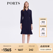 PORTS寶姿女裝收腰氣質(zhì)連衣裙ALL9D001JWP048 丈青 XS (2)