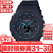 卡西歐（CASIO）G-SHOCK街頭軍事系列八角形農(nóng)家橡樹炭纖維防水運(yùn)動(dòng)日韓表送男友 極光藍(lán)GA-2100-1A2