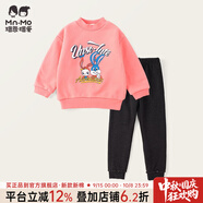 瑁恩·瑁愛斷碼特價女童雙層加絨加厚金鉆絨保暖內(nèi)衣套裝冬秋衣秋褲 04#兔耳萌寶(果粉) 90 建議身高75cm