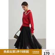 獨束大碼女裝復古半身裙女新款秋裝微胖mm高腰顯瘦仙氣紗裙22DS4287 黑色 XL （尺碼：3）