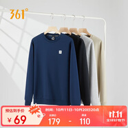 361°衛(wèi)衣男裝秋裝長袖運(yùn)動服休閑跑步圓領(lǐng)寬松上衣套頭衫652334801D-8