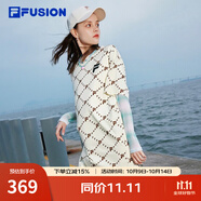 FILA FUSION 斐樂(lè)潮牌女子針織連衣裙夏新款寬松潮流運(yùn)動(dòng)裙子 仿古白-IV（寬松版型） L 170/88A
