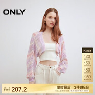 ONLY 2025春季舒適透氣蝙蝠袖鏤空短款開(kāi)衫針織衫女|12513A009