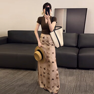 喬瀚服飾150小個(gè)子穿搭氣質(zhì)2025新款貴氣感御姐穿搭套裝氣質(zhì)V領(lǐng)上衣百搭半 小個(gè)子半身裙(建議160cm以下拍) 贈送運費補貼 S 建議80-90斤