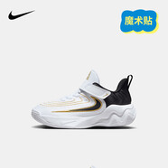 耐克（NIKE）兒童鞋男女童低幫字母哥戰靴 魔術(shù)貼易穿脫 外場(chǎng)實(shí)戰運動(dòng)籃球鞋 FZ6733-100 25 【建議腳長(cháng)14厘米】 