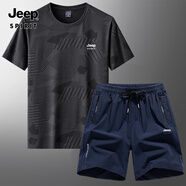 JEEP SPIRITJEEP吉普T恤男士休閑 8902黑色+深藍61621 XL