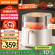 蘇泊爾（SUPOR）空氣炸鍋不用翻面  雙熱源立體加熱 遠紅外穿透加熱 可視7L炸烤箱一體空炸國家補貼KD70Y888