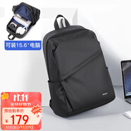 POLO雙肩包男大容量男士背包學(xué)生書包15.6英寸電腦包商務(wù)旅行包 黑色