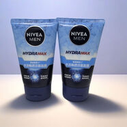 妮維雅（NIVEA）男士洗面奶潔面乳 水活暢透保濕晶露100g*2支