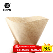 Hero 咖啡濾紙 手沖咖啡過(guò)濾紙美式咖啡機滴濾杯滴漏咖啡機過(guò)濾紙原色